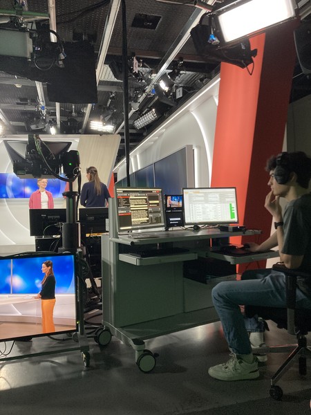 Blick in die Aufzeichnung im Lokalzeit-Studio